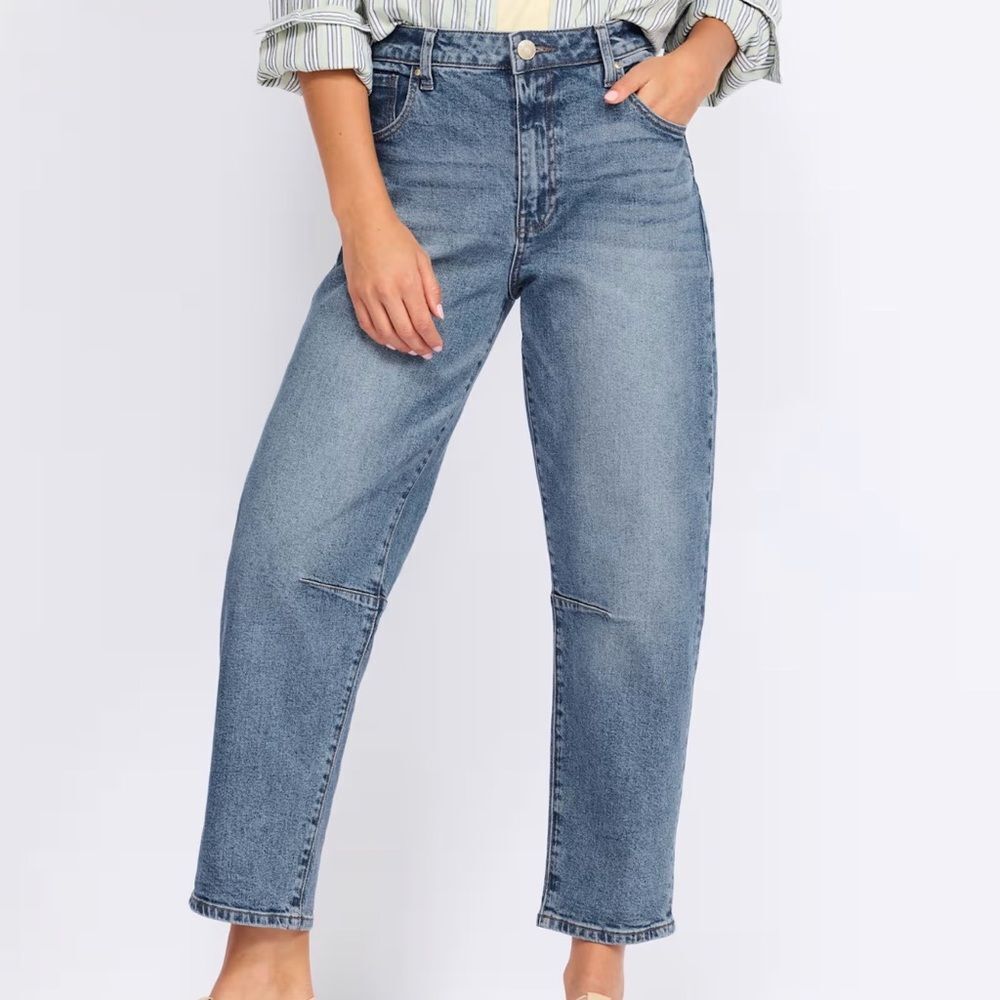 KUT Ashley High Rise Slouchy Barrel Straight Leg Jean 8